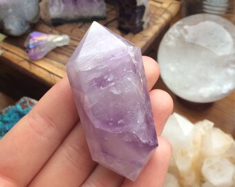 Pale Amethyst Double Terminated Crystal Wand/Point