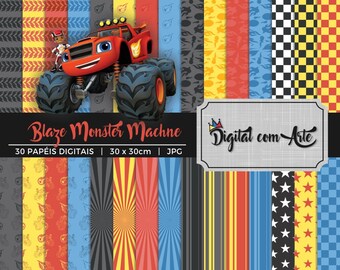 Blaze and the Monster Machine Digital Paper
