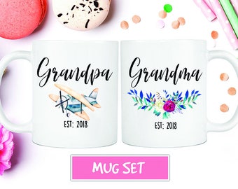 Grandparents Mug, New Grandparents, Pregnancy Reveal, Grandma, Grandpa, Future Grandparents, Pregnancy Reveal Mug, Grandparents Mug Set