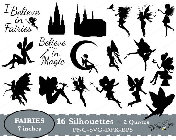 Download Fairy SVG Silhouette Clip Art Magic Wand SVG Fairies Fairy