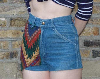 1960's Lee customised carpenter Denim hot pant shorts