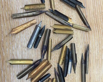 40 Assorted Pen Nibs new & used some marked Westminster Bank