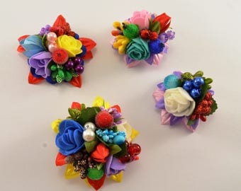 Set 4 clips Baby hair bows Toddler hair clip Baby barrettes Newborn bows Toddler hair bow Baby hair clips Gift for girl Toddler gift