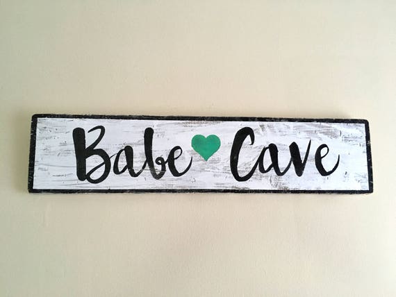 Babe Cave Wood Sign Dorm Decor