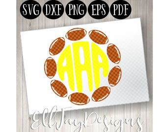 Football svg, football cut file, football monogram svg, football shirt svg, football decal svg, silhouette cut file, cricut cut file, sport