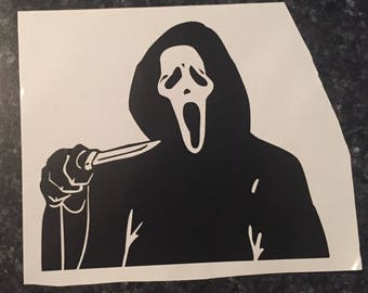 Ghost face decal | Etsy