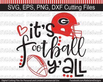 Georgia Bulldogs svg, Georgia svg, GA Football svg, Its Football Yall, GA Bulldog svg, SVG, Png, Eps, Dxf, Silhouette Cutting Files