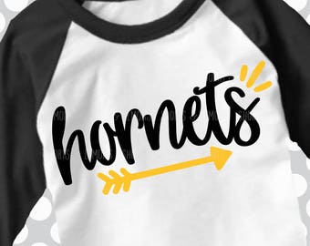Hornets svg, Arrow svg, Hornet Cut File, Hornets iron on, football mom, Silhouette, Printable iron on, Digital Download, Cricut, dxf, hornet
