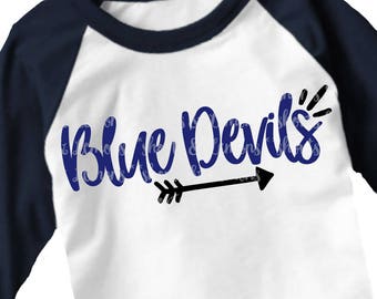 Blue Devils svg, Arrow svg, Devils svg, Cut File, iron on, devils svg, Silhouette, Printable iron on, Digital Download, Cricut, dxf, devils
