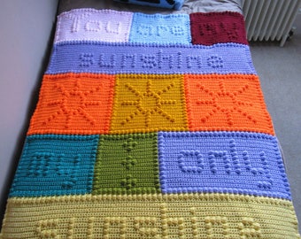Your Are My Sunshine crochet blanket PATTERN ONLY