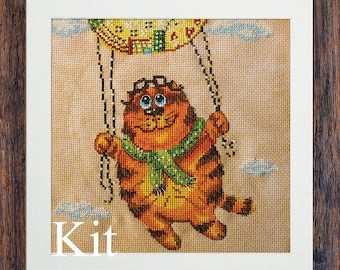 needlework kit cross stitch kit beginner cat cross stitch modern cross stitch baby cross stitch easy cross stitch animals cute cross stitch