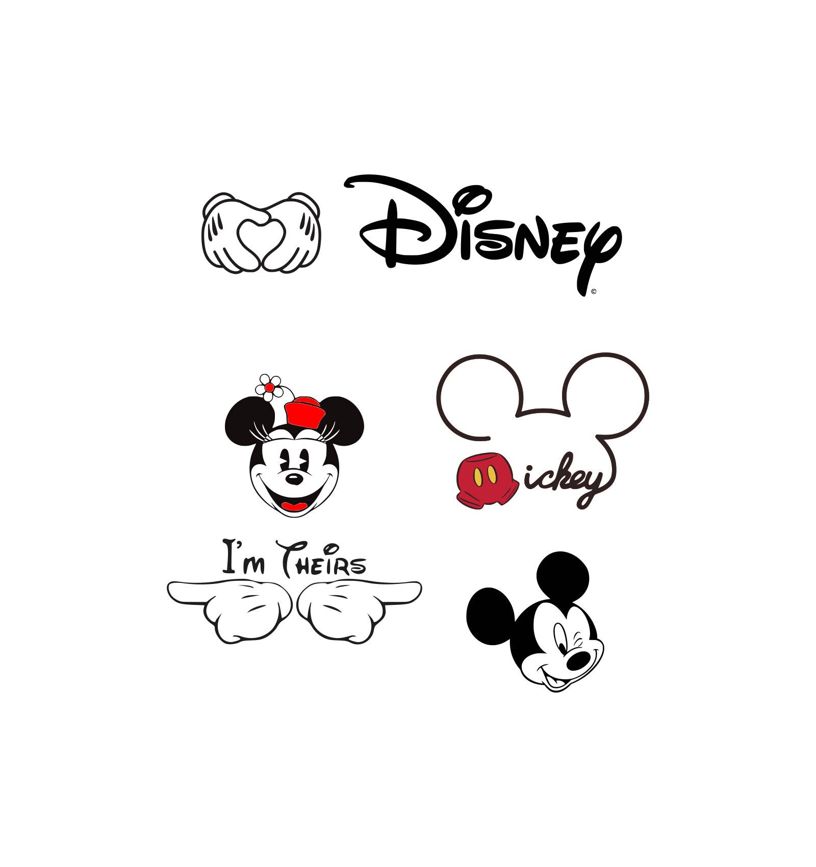 Download Micky Mouse Ears Love Svg - Layered SVG Cut File