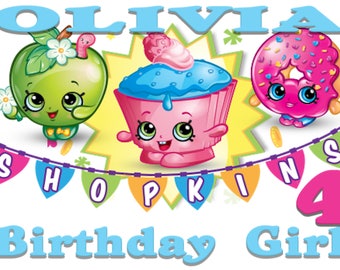 Shopkins Birthday Iron On Transfer, Digital Delivery, DIY, Iron On, Printable, Birthday Party, Transfer Design, Digital File