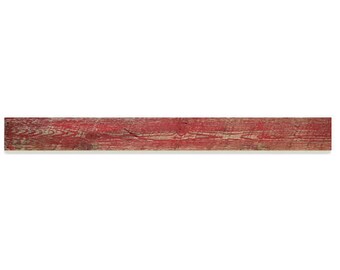 6' Shiplap Board Milled from Reclaimed Snow Fence Wood - Sundance-Red Finish