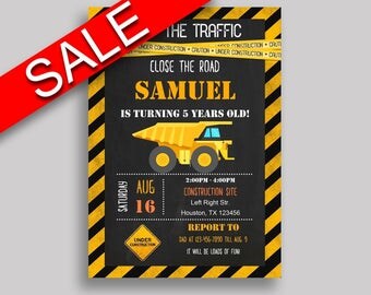 Construction Birthday Invitation Construction Birthday Party Invitation Construction Birthday Party Construction Invitation Boy RIK4A