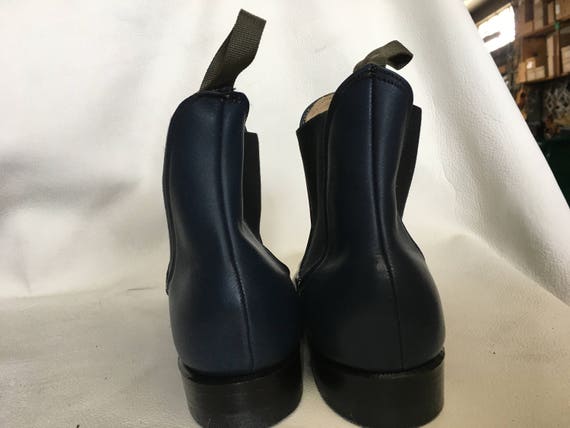 Handmade Leather Shoes Slip On Jodhpurs Deep Navy Blue