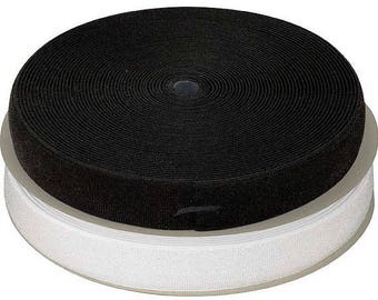 Ribbon band SCRATCH VELCRO sew - 38 mm - by the yard - white or black new