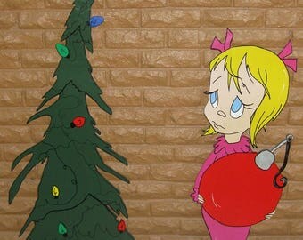 Cindy lou who and who tree Christmas Yard art
