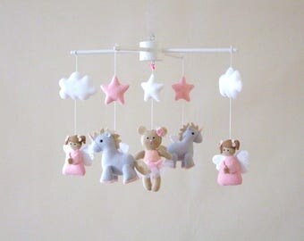 Baby mobile, Angels baby mobile, Crib mobile, Ballerina mobile, Bear mobile , Unicorn mobile, Musical mobile