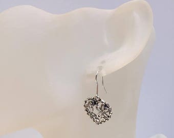 Silver heart Stud Earrings