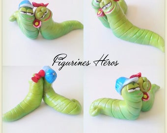 Cute figurine love caterpillars