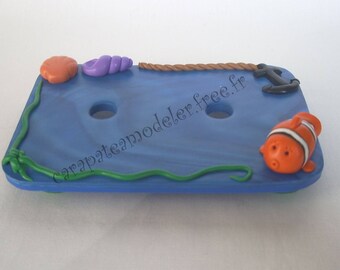 Blue SOAP dish and his clown fish