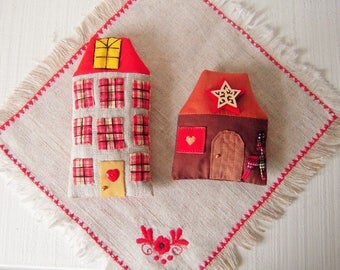 Lavender sachets, set of two, winter theme No. 2
