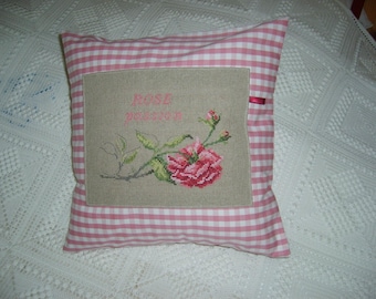 Embroidery cross stitch on pillow cover