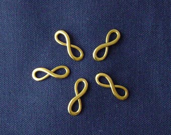 5 "Infinity" symbol in gold tone charms