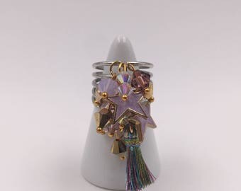 Iridescent stacked ring
