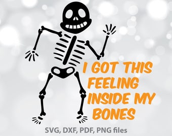 Download DIGITAL DOWNLOAD Halloween svg Skeleton svg Cutting File png