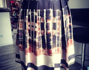 Skirt worn Mily leaf pleated polyester