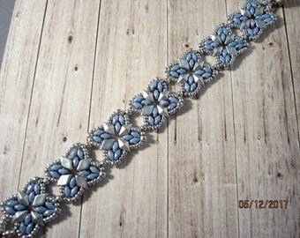 Art Deco Blue and Silver