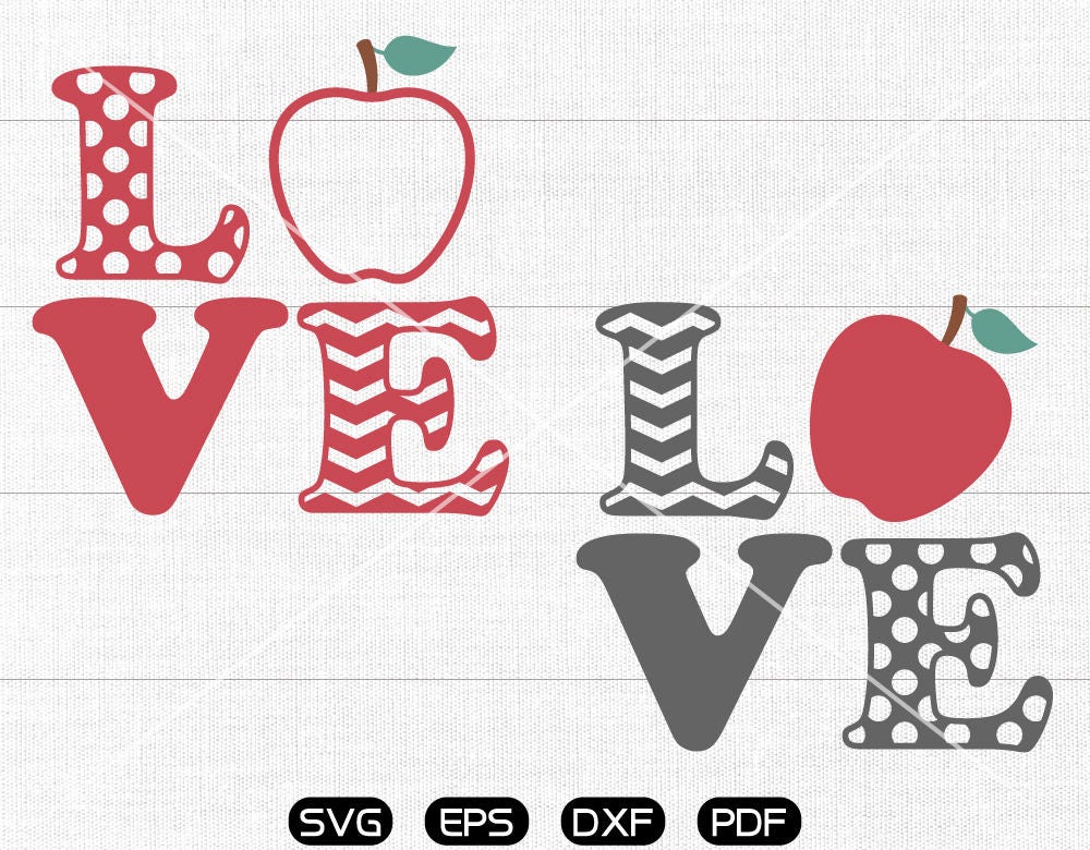 Download Love Teacher SVG, Teacher svg, Apple Clipart, cricut, silhouette cut files commercial use from ...