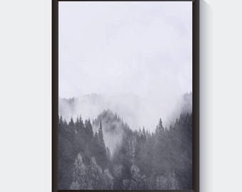 Foggy forest | Etsy