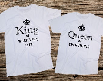 King and Queen shirts King 01 Queen 01 Couples T-shirt Set