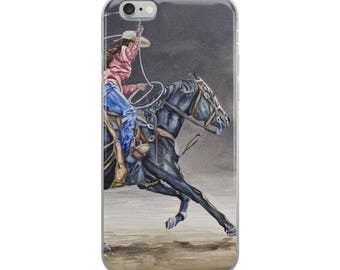 Cowgirl Roping iPhone Case