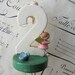 Sevi Italy Vintage Wooden Birthday Number Cake Decoration Number 2 With Angels