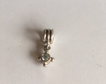 Tiny Pandora Charm With CZ-Sterling Silver Charms-Pandora Charm