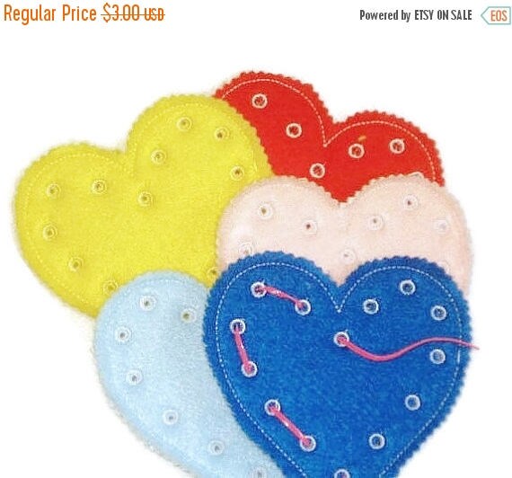 SALE Heart lacing card learning activity party favor