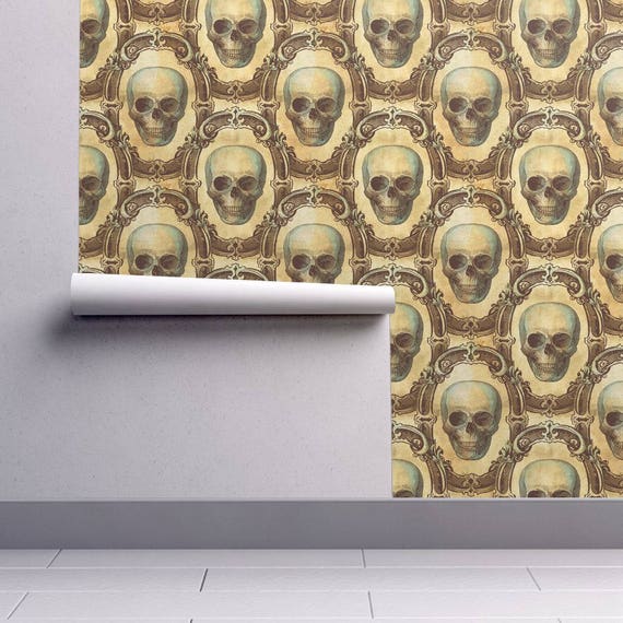 Gothic Wallpaper Victorian Skulls By Thecalvarium Goth