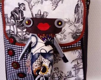 Big bag shoulder strap, bag original, unique bag, Bag siren, bag laurel burch