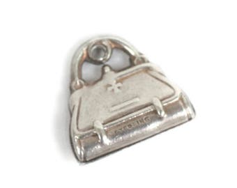 Sterling Silver Doctors Nurses Bag Charm Red Cross Medic Vintage