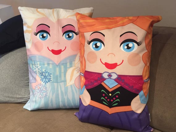 Frozen Elsa and Anna 'Hero Hugger' Decorative Pillowcase Custom Design Dpuble Set!