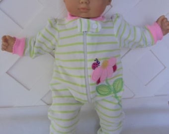 Bitty  Baby Girl  Cute footed Pajama,  Sleeper , Doll Clothes