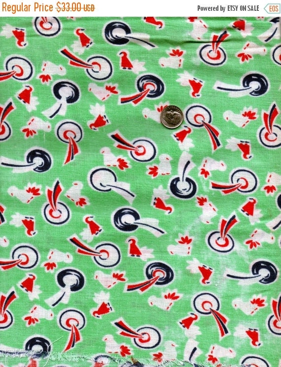 Sale Vintage Feedsack Novelty Cotton Feedsack Fabric