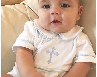 Baby Boy Baptism Outfit- Baptism Outfit-Baby Boy Christening Outfit-Dedication Outfit-Short Baptism Outfit- Personalized Baptism Outfit