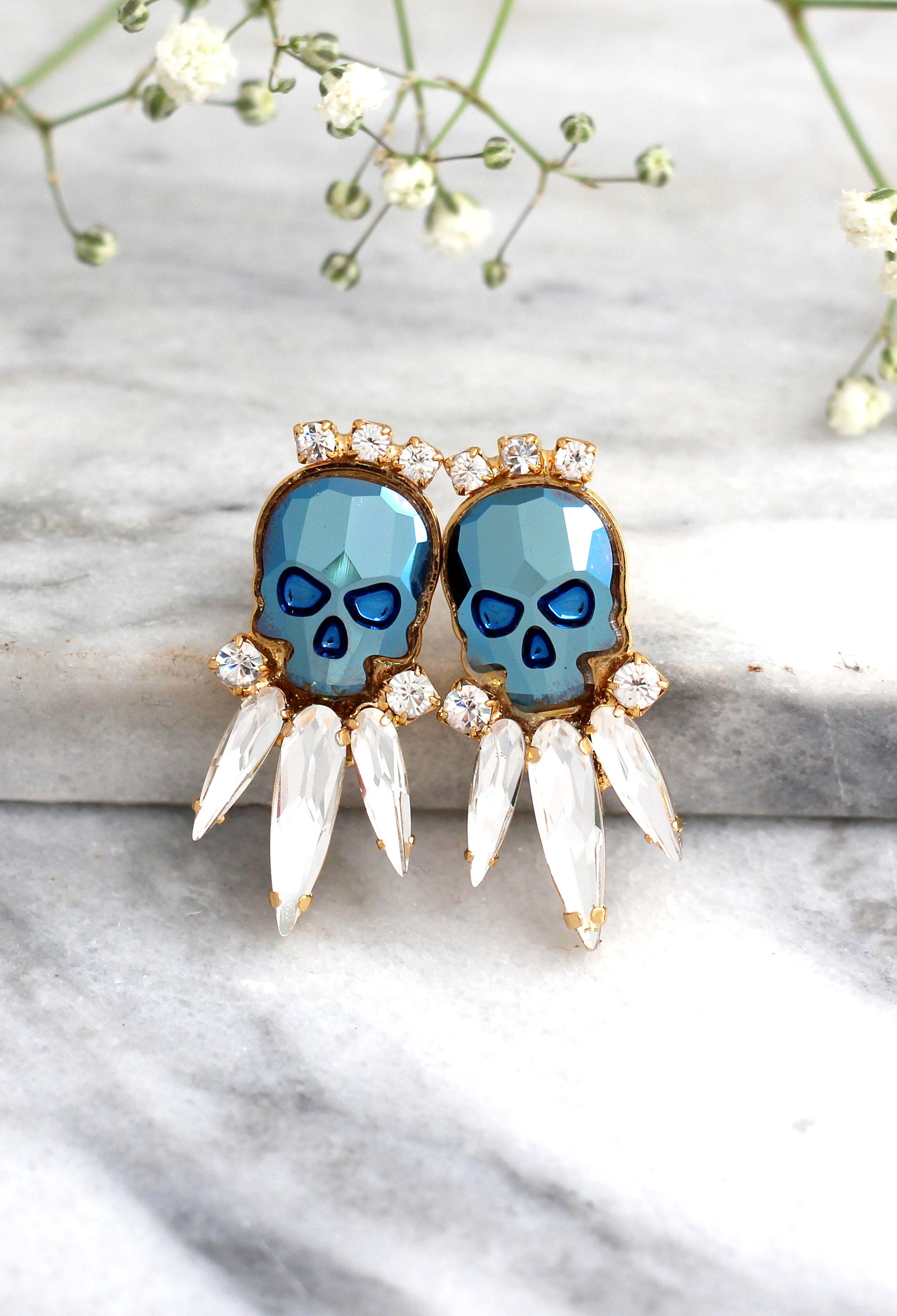 Skull Earrings Sugar Skull Earrings Skull Stud Earrings
