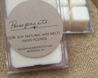 Pomegranate - Hand poured soy wax melts - wax melts - gift - birthday - handmade
