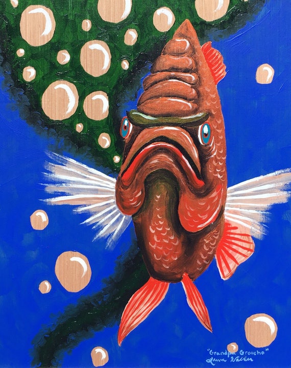 Fish painting original art